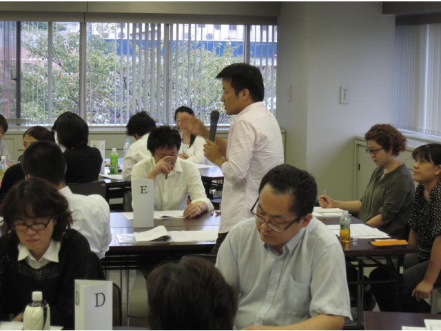 グループワークでの意見を全体で共有します