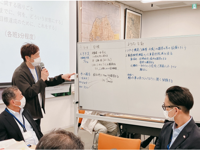 話し合った内容を発表し共有しました