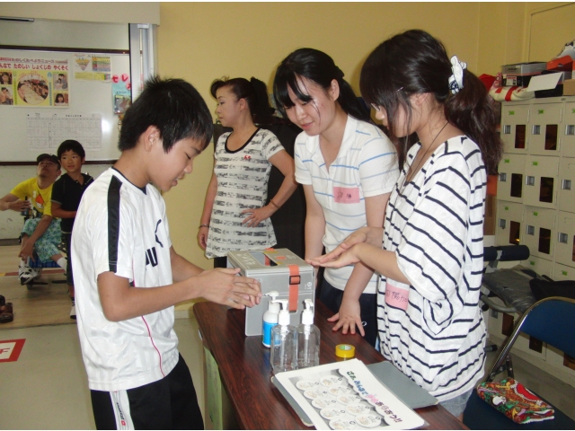 手洗いチェック！上手に洗えているかな？