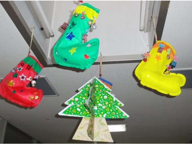 みんなのブーツがかわいく飾られました☆