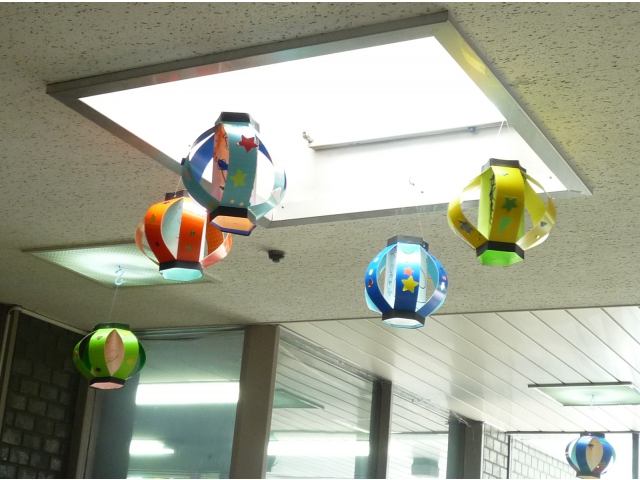 みんなで作った提灯