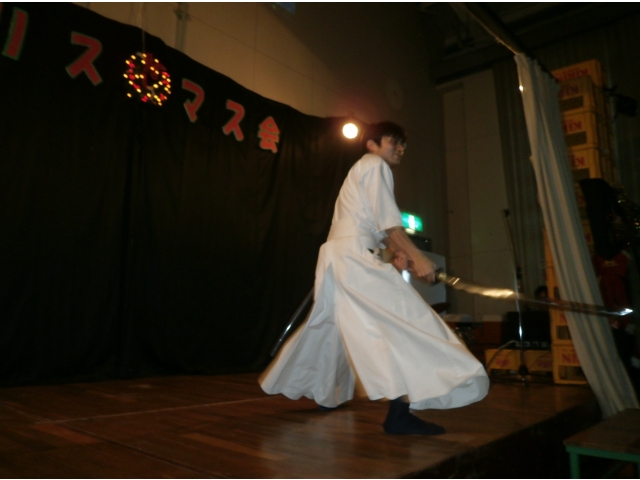 学園職員による居合抜き☆