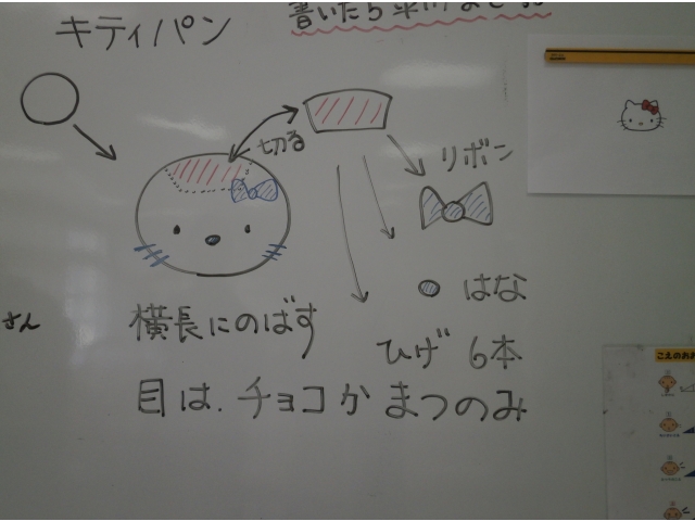 このようにキティちゃんのパンを作りました～☆