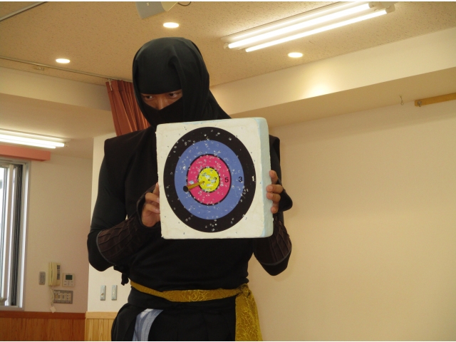 見事！ど真ん中に刺さっていました。