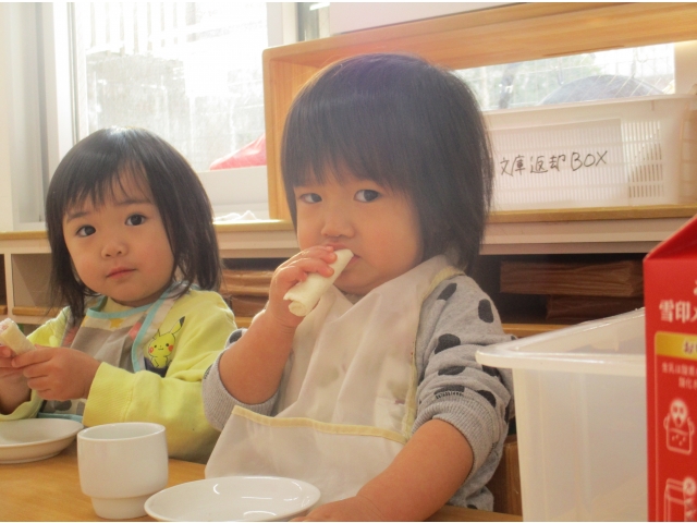 おやつは食パンで恵方巻！