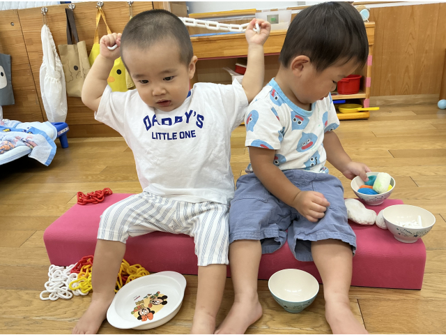 2人で仲良くランチしています！