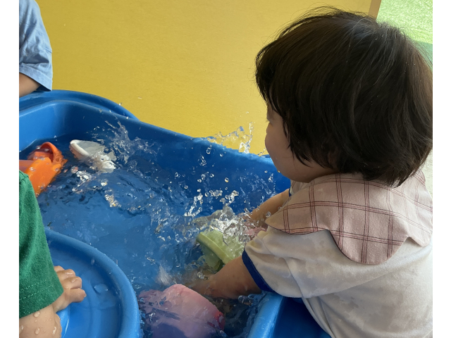 水しぶき！