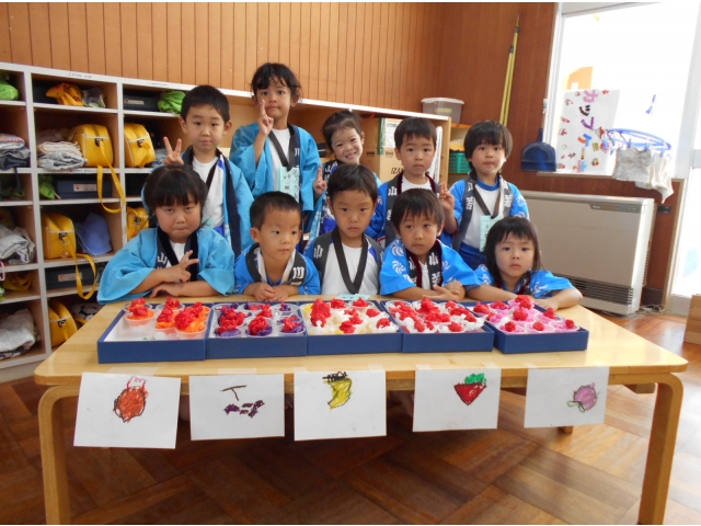 きりん組　ゼリーやさん　
　準備ＯＫ！