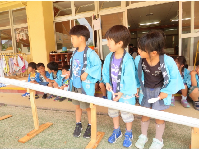 なにが流れてくるかな～？