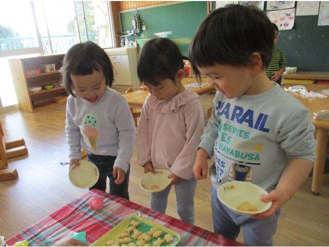 順番に並んで好きな形を選びました！どれにしようかな～？