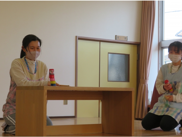 だるま落としで今年の運試し!