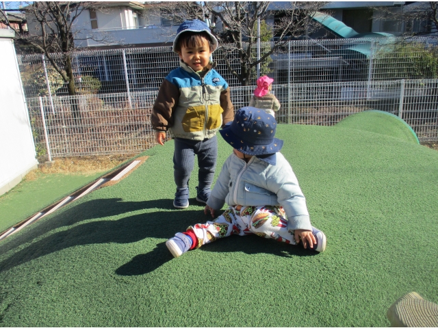 おーい！のぼれたよ！！