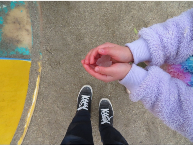 見てみて！雪だよ！