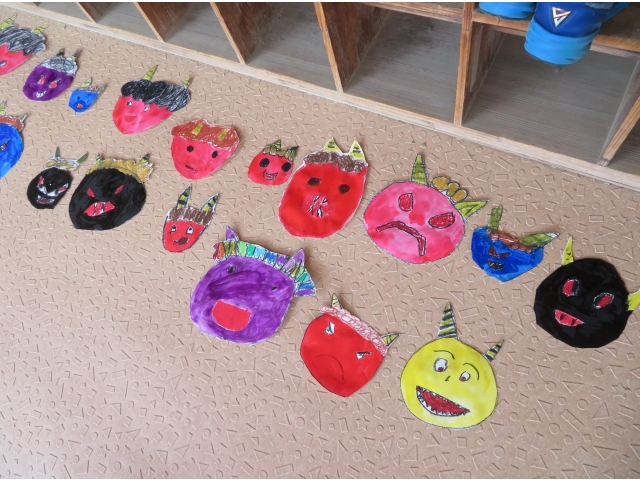 とってもかわいらしい鬼さんたちが完成♡♡♡