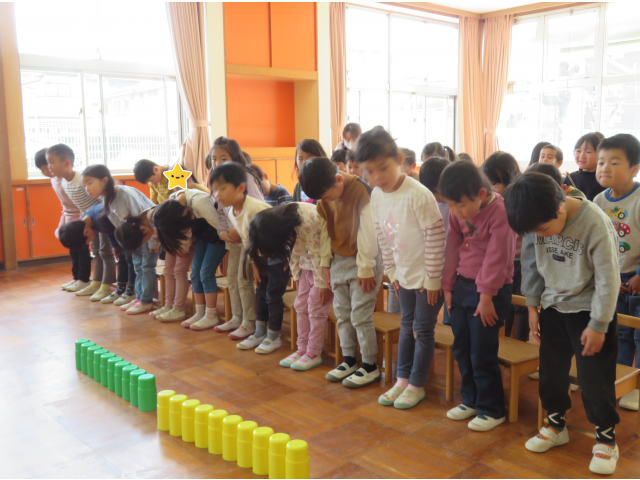 息を合わせておじぎです