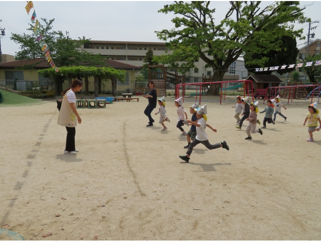 きりん組のお友だちが挑戦です!接戦です!