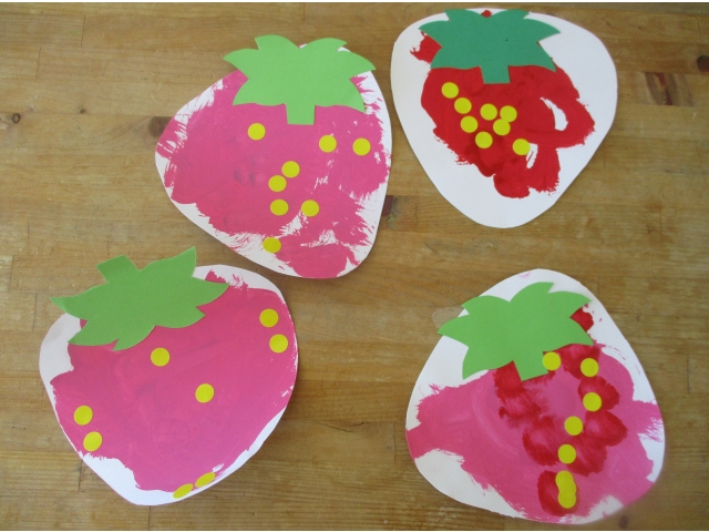 かわいいイチゴが完成しました🍓美味しそうですね(^O^)／