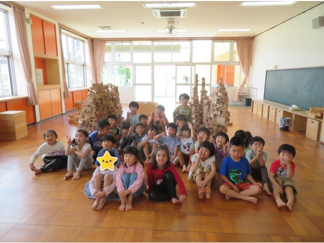 みんなで頑張ってあかちゃん忍者の森を作ったよ