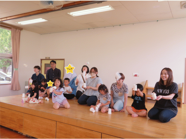 舞台に上がって飛ばしてみます！