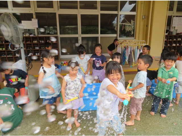 水鉄砲発射！！