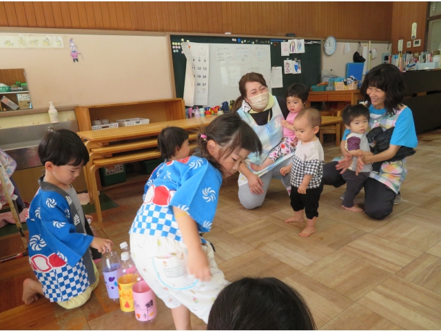 ひよこ組のお友だちも挑戦♡