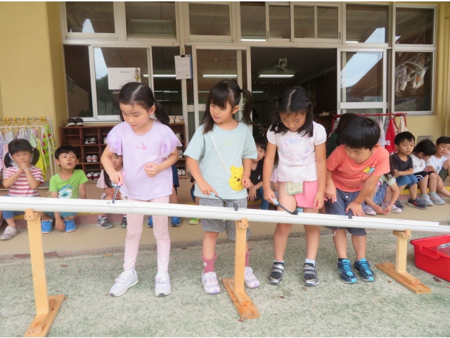 ぞう組のお友だちが挑戦！