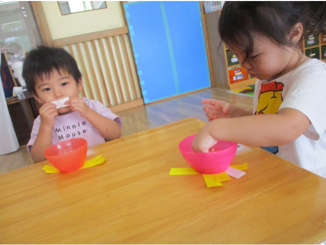 紙をちぎるの難し( ;∀;)