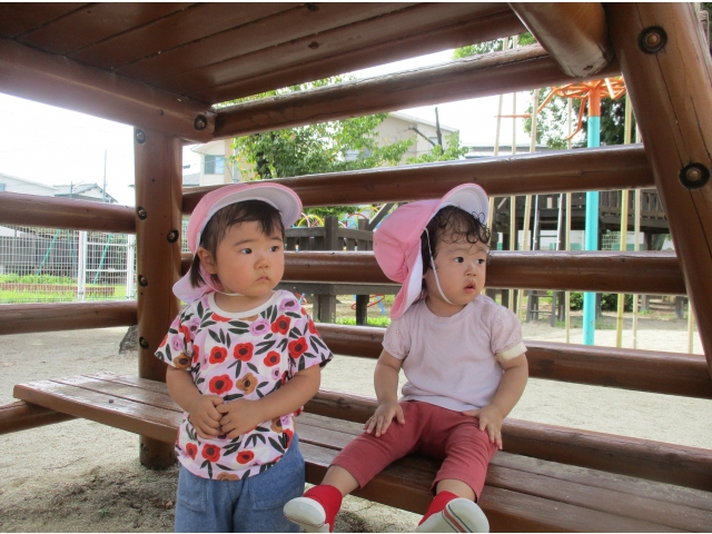 「何かみえるかなー？」