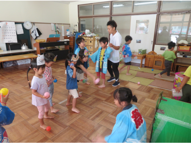 3歳のお友だちがお客さんです