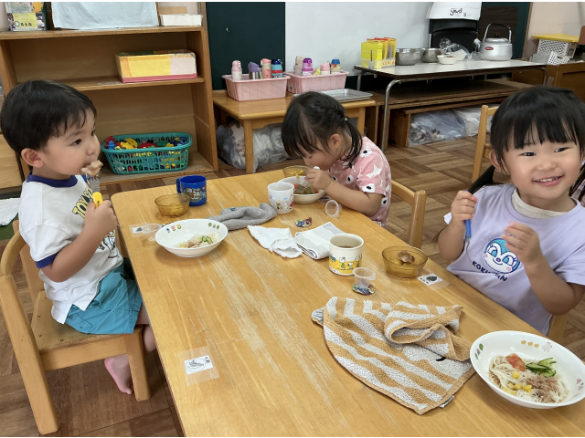 お友だちと一緒だと楽しいね！