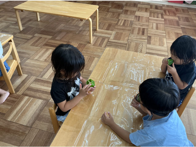 ピーマンの中に種がある！！