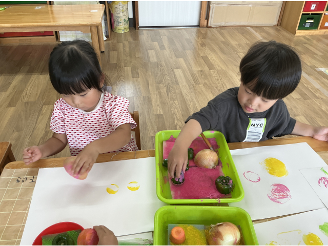 「どの野菜にしようかな～？」