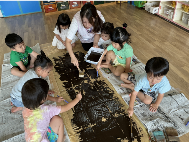 「端まで塗ろうね！」