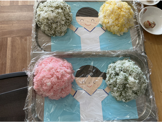 リハーサルの日はスペシャルメニュー！使うポンポンをイメージしたご飯を作ってくれました(^^)