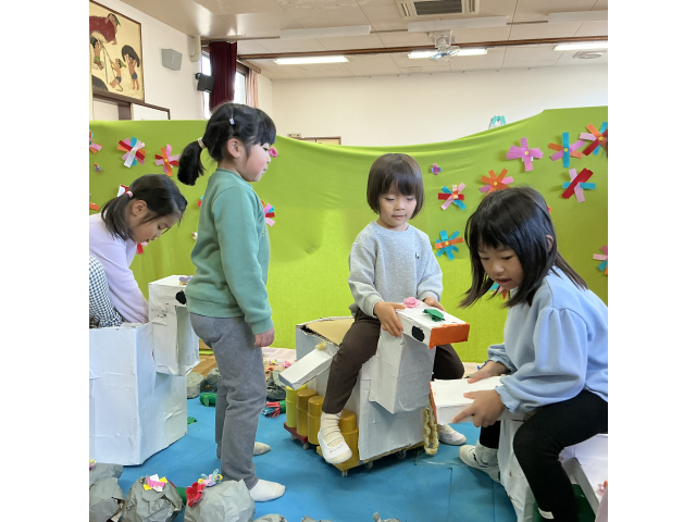 「乗ってみたかったんだ～」「さあ、お家に帰るよ～」