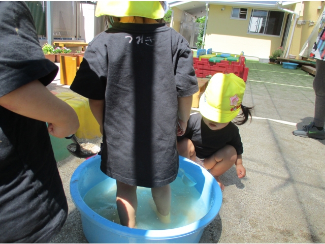 ちゃぷちゃぷ、気持ちいい～