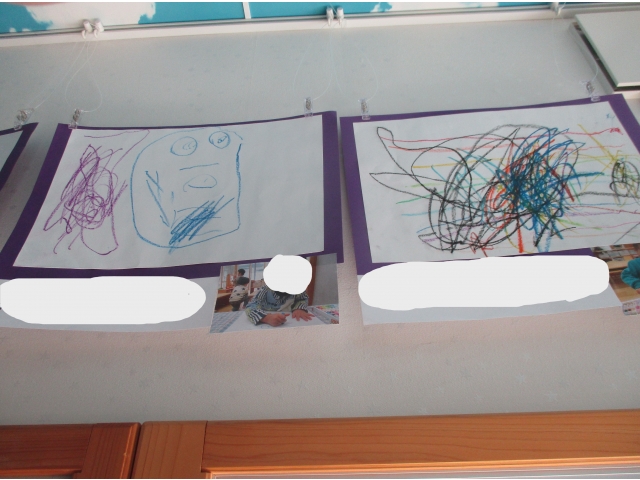 クレパスを使った自由画