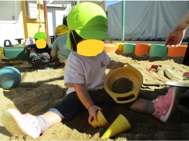 お砂を入れて！