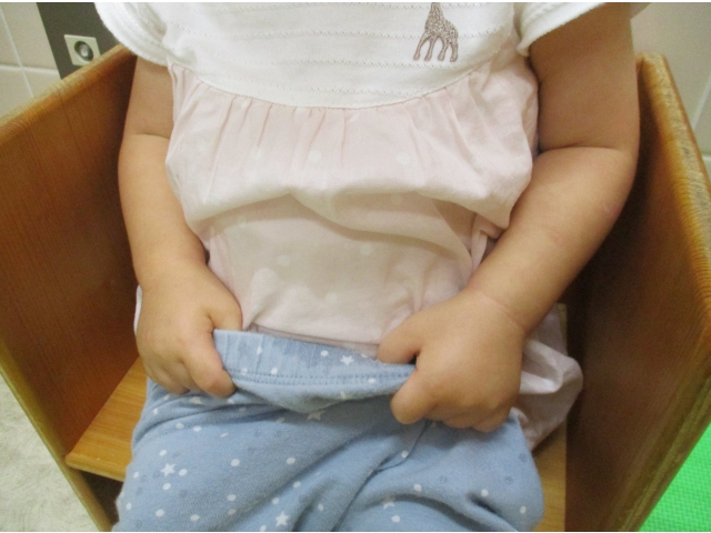 ズボン上げるの上手だね！