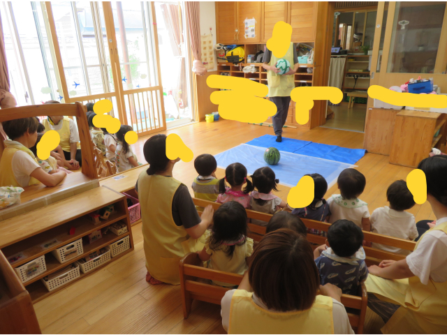 すいか割りが始まるよ