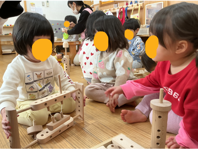 ぶらんこを一緒に作りました