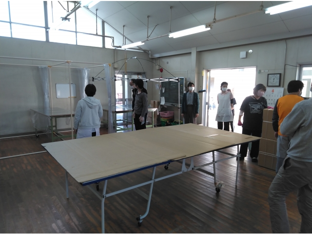 隔離スペースは作業棟に設けます。