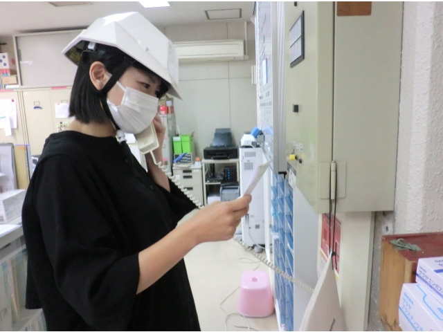 明知寮で火災です