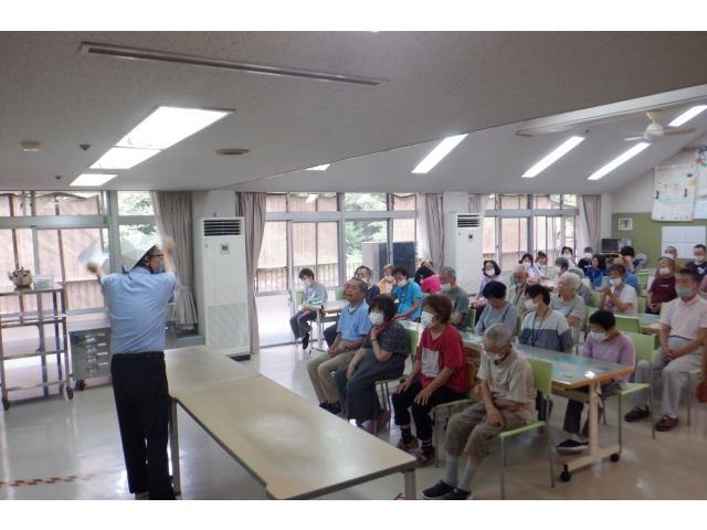 風水害について説明中です