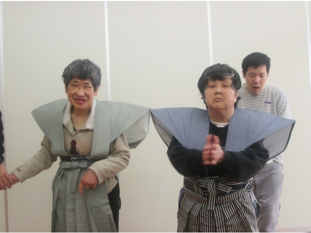 ことしの年女のおふたりに裃を着ていただきました(^.^)