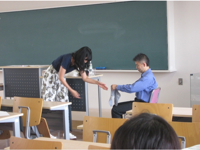 事例２、靴下プレゼントがありました。