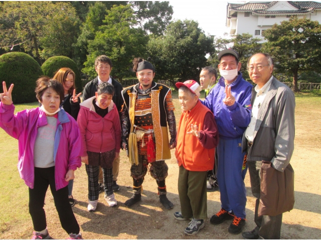 豊臣秀吉様と一緒に記念撮影