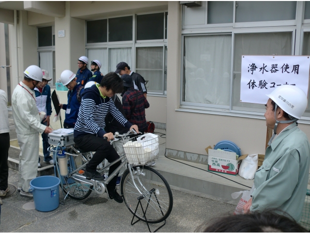 自転車型の浄水器です