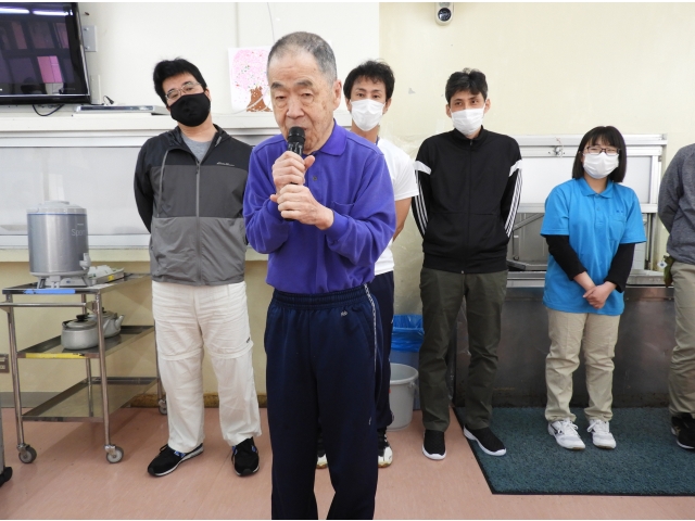 利用者さんを代表して、締めの挨拶です