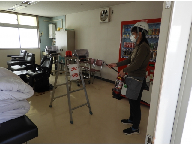 初期消火開始！！